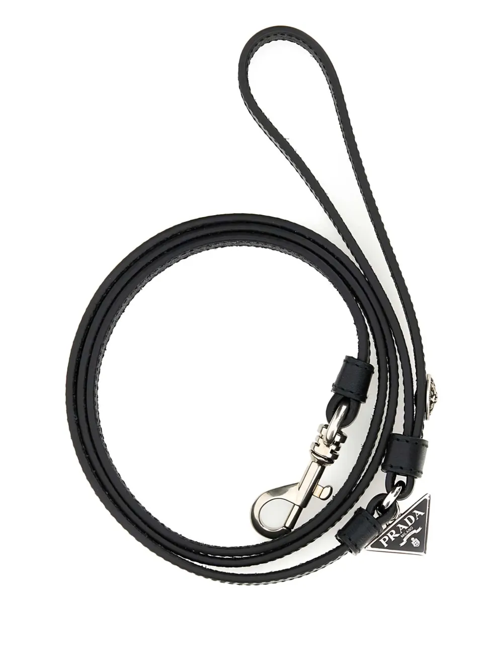 Prada leather leash - Nero