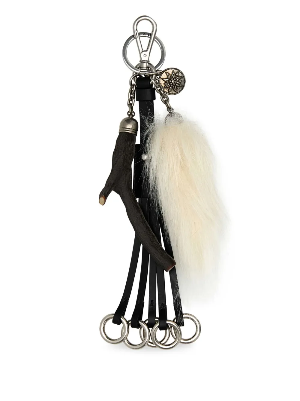 Prada leather keyring - Nero