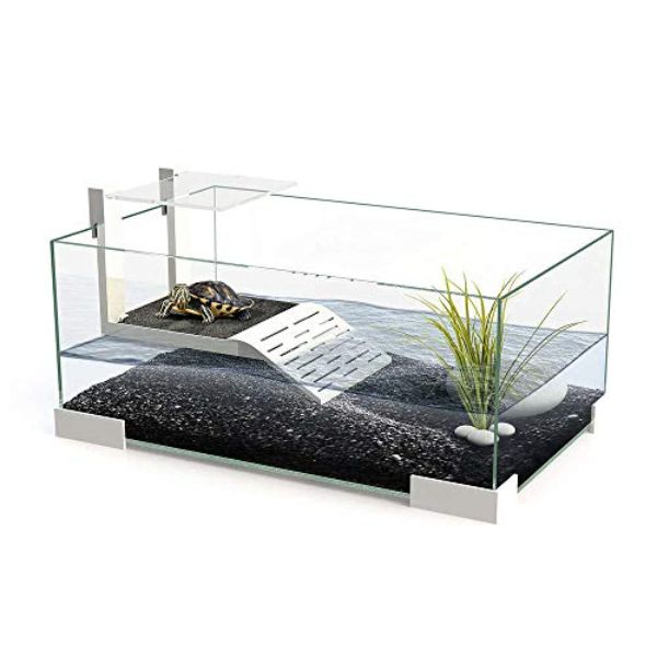 Tartarughiera accessoriata tartarium askoll - modello 40: 40 x 25,6 x h 16,9