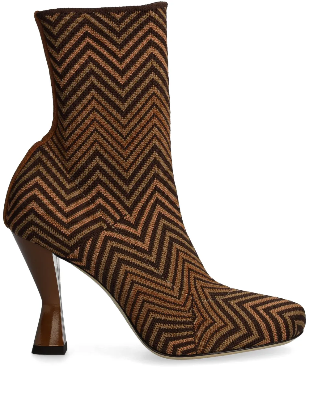 Missoni zigzag-pattern boots - Marrone