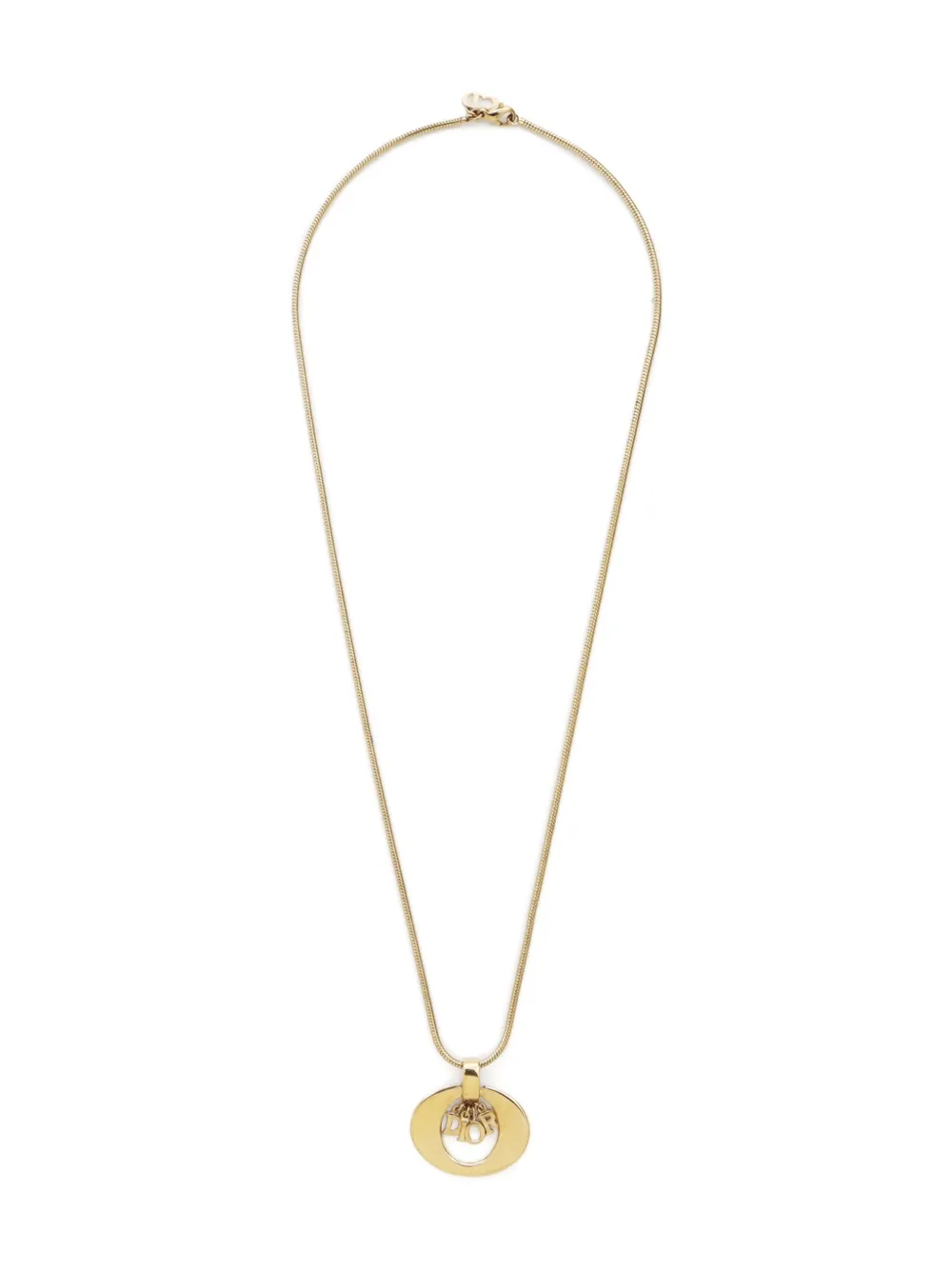 Christian Dior Pre-Owned 2000 logo necklace - Oro