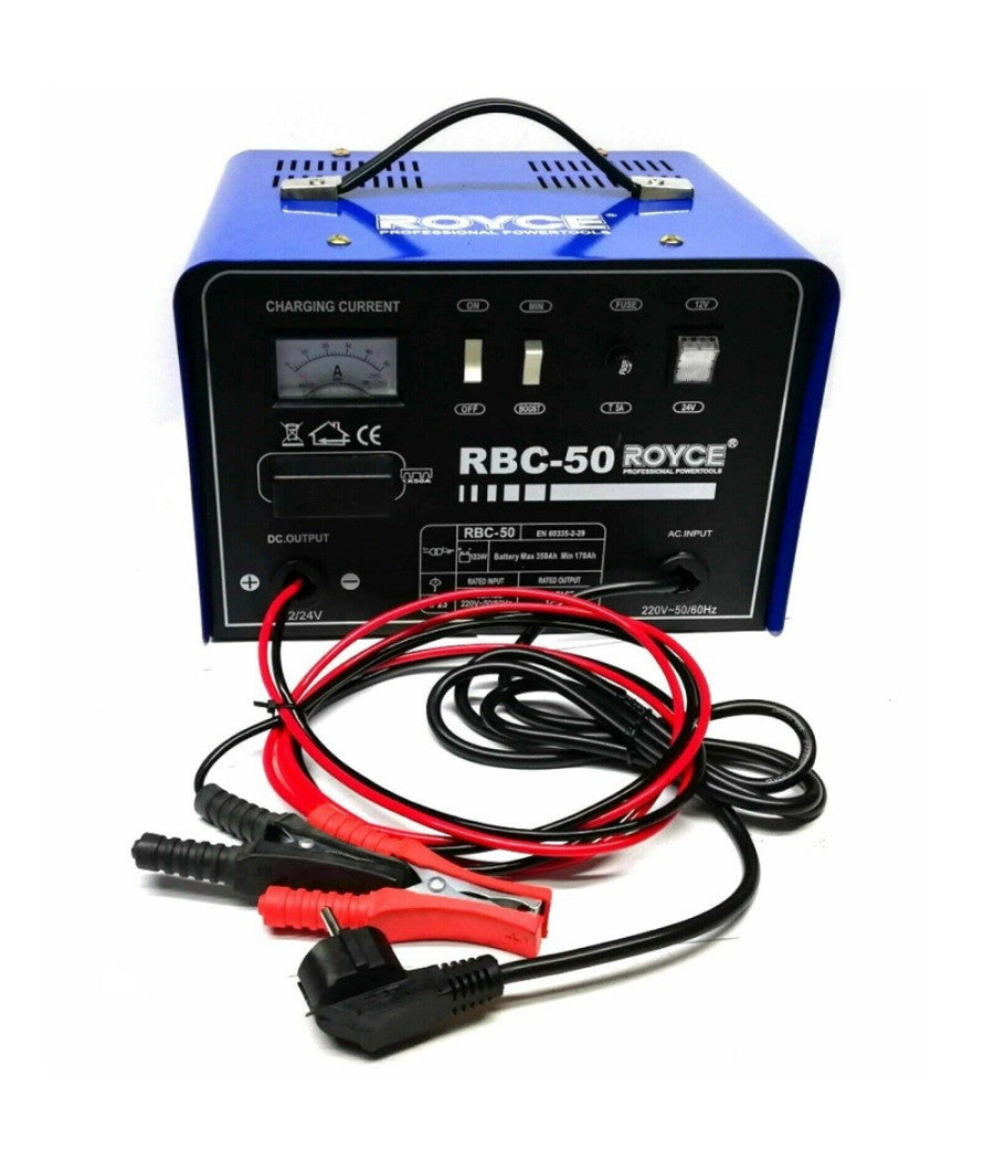 Carica batteria 12-24v 50a auto moto camper barca caricabatterie portatile