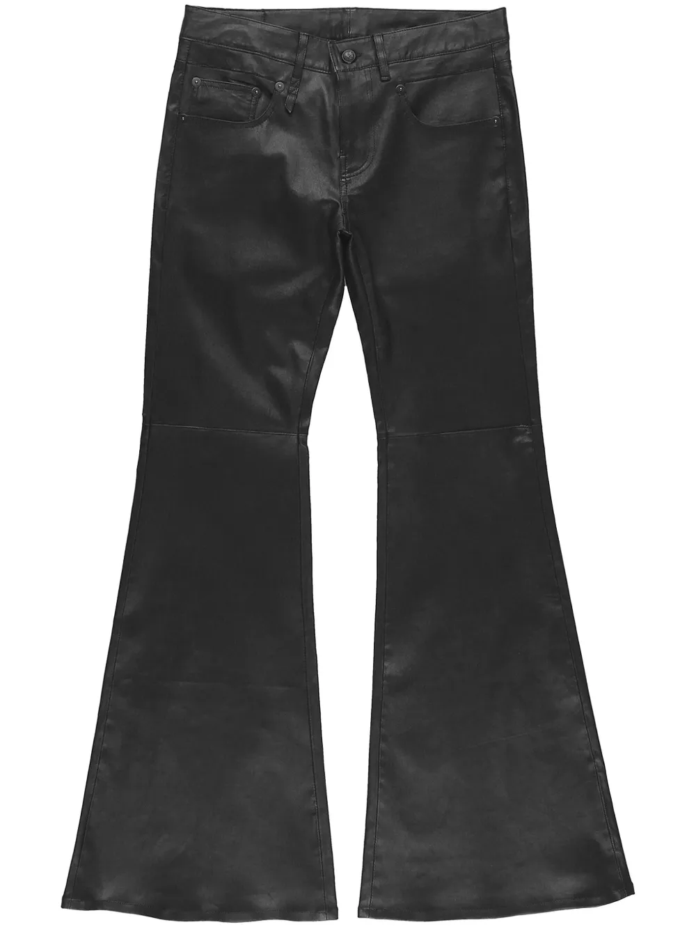 R13 Boy flared leather trousers - Nero