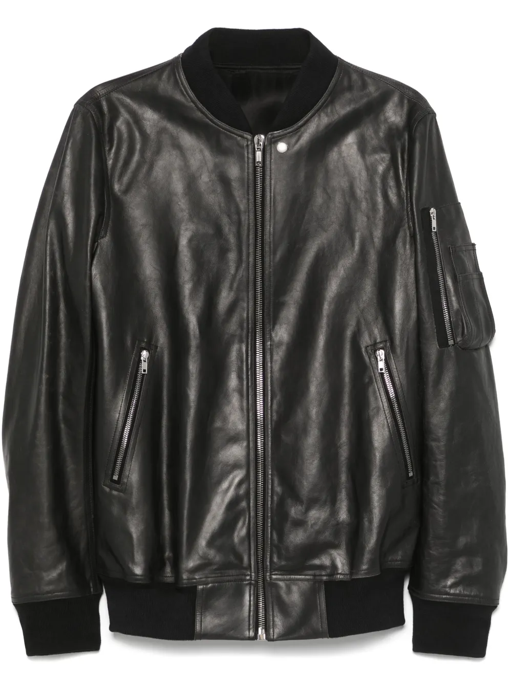 Rick Owens leather jacket - Nero