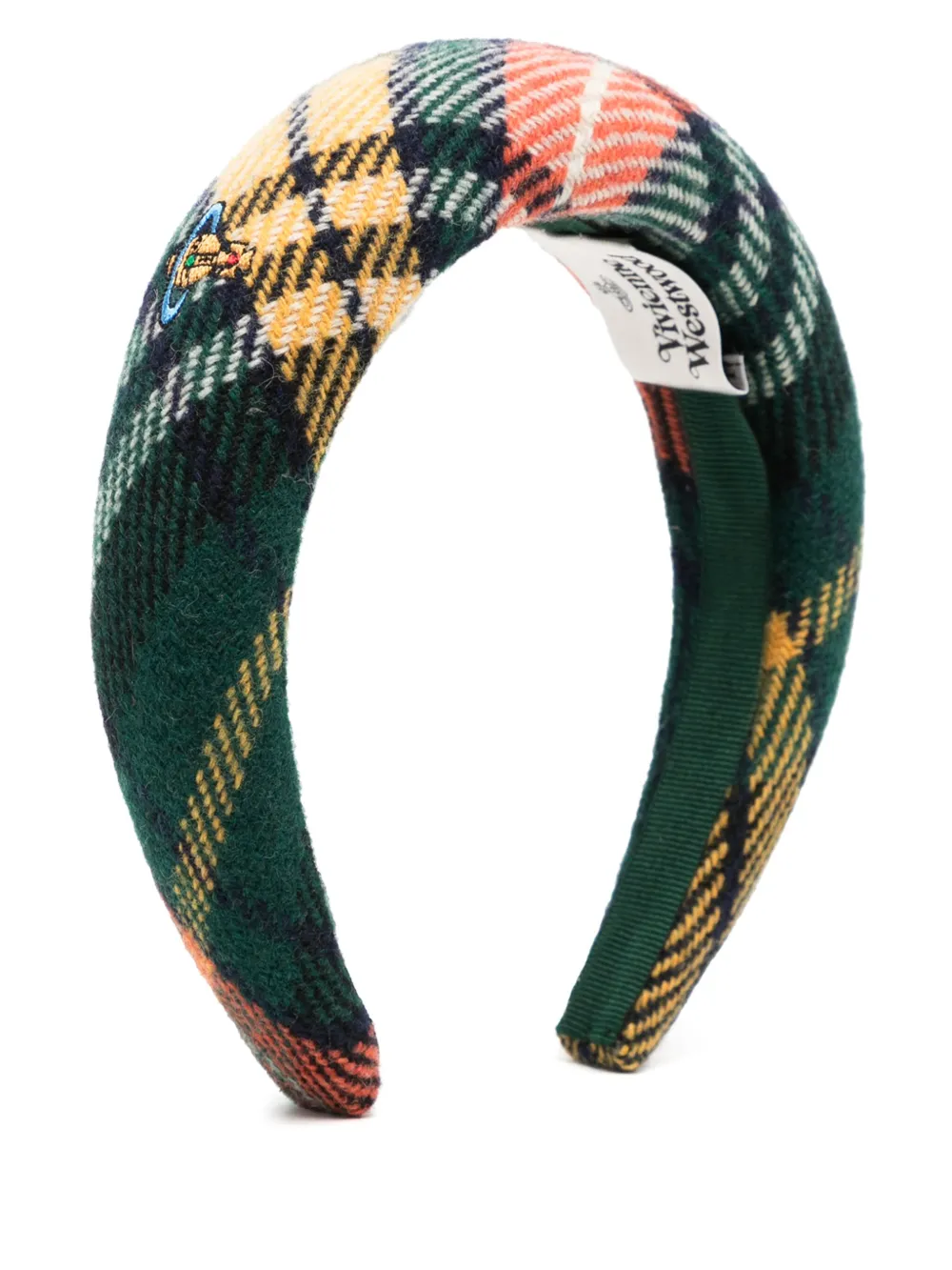 Vivienne Westwood Cerchietto con motivo tartan - Verde