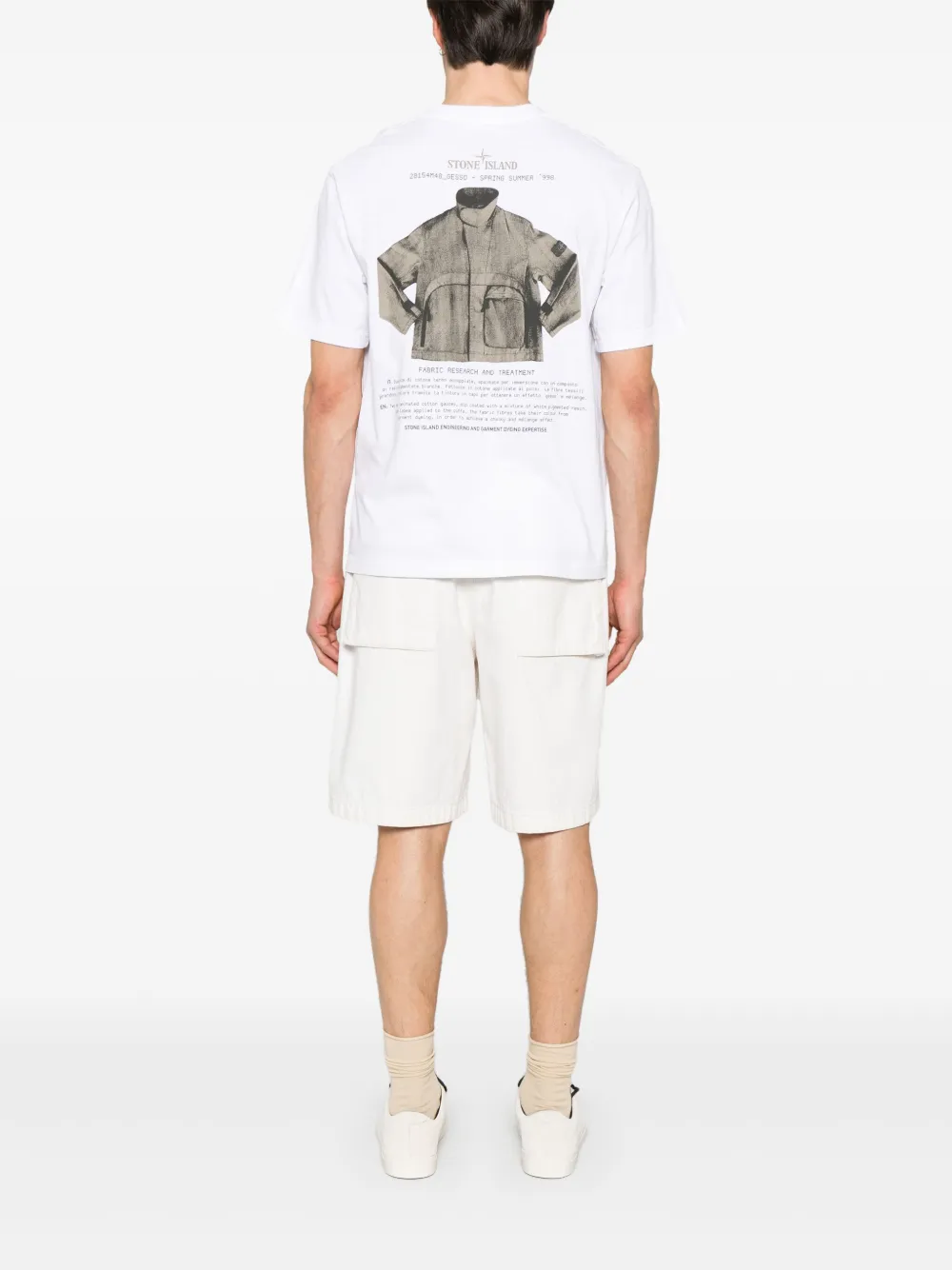 Stone Island T-shirt con logo - Bianco