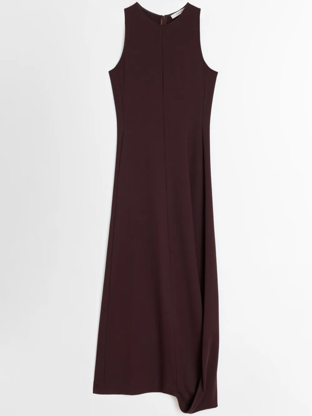 LEMAIRE twisted-hem midi dress - Rosso