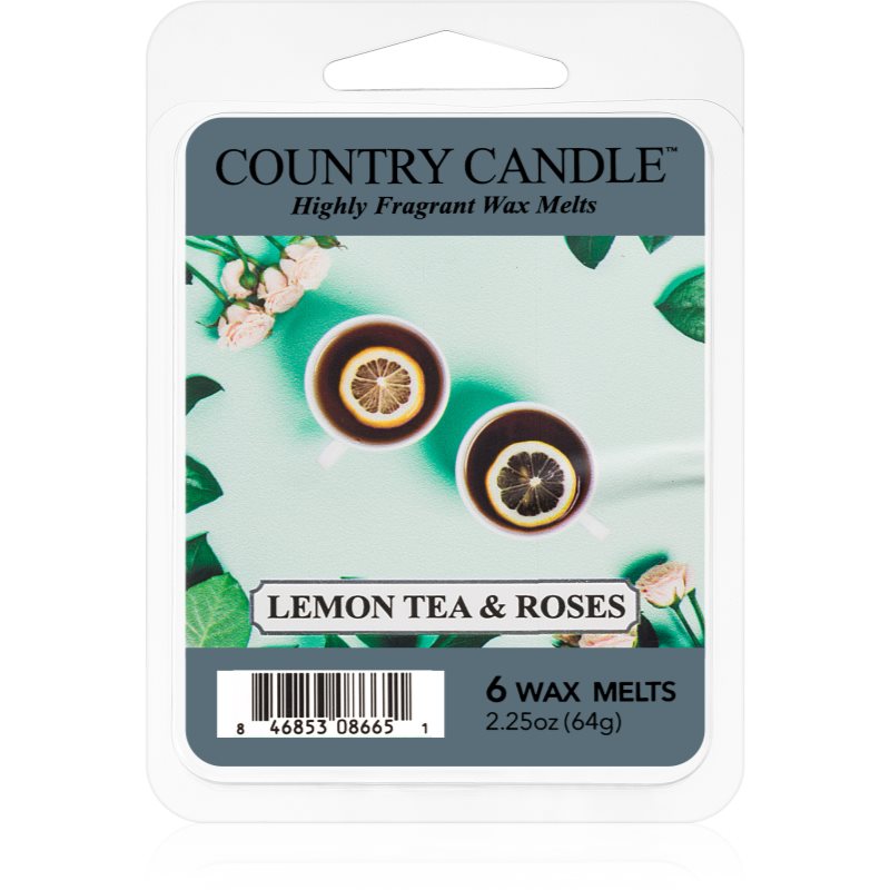 Country Candle Lemon Tea & Roses Cera Per Lampada Aromatica 64 G