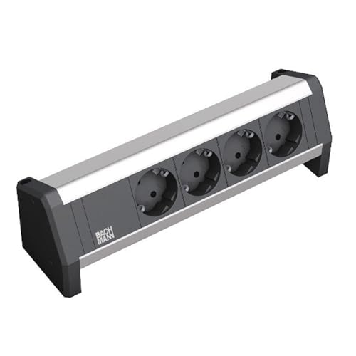 Bachmann 339.1000 - Presa Multipla Da Scrivania A 4 Prese Schuko, 3 M