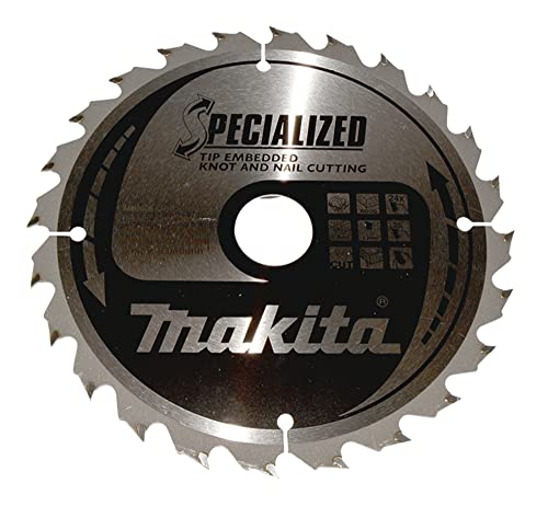 Makita B-33118 Lama Sega Circolare Specialized T.C.T 190X30Mm 24T Legno Chiodato