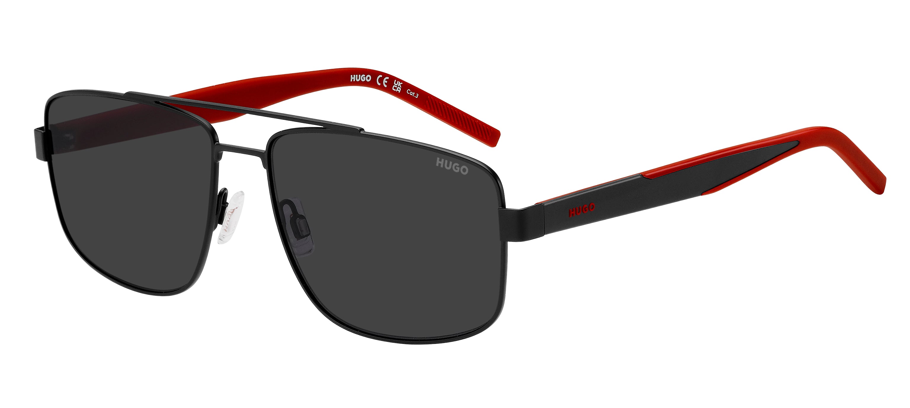 Hugo Boss Uomo Hg 1338/S 003/Ir Occhiali Da Sole Metallo Nero Grigio Squadrata Normale