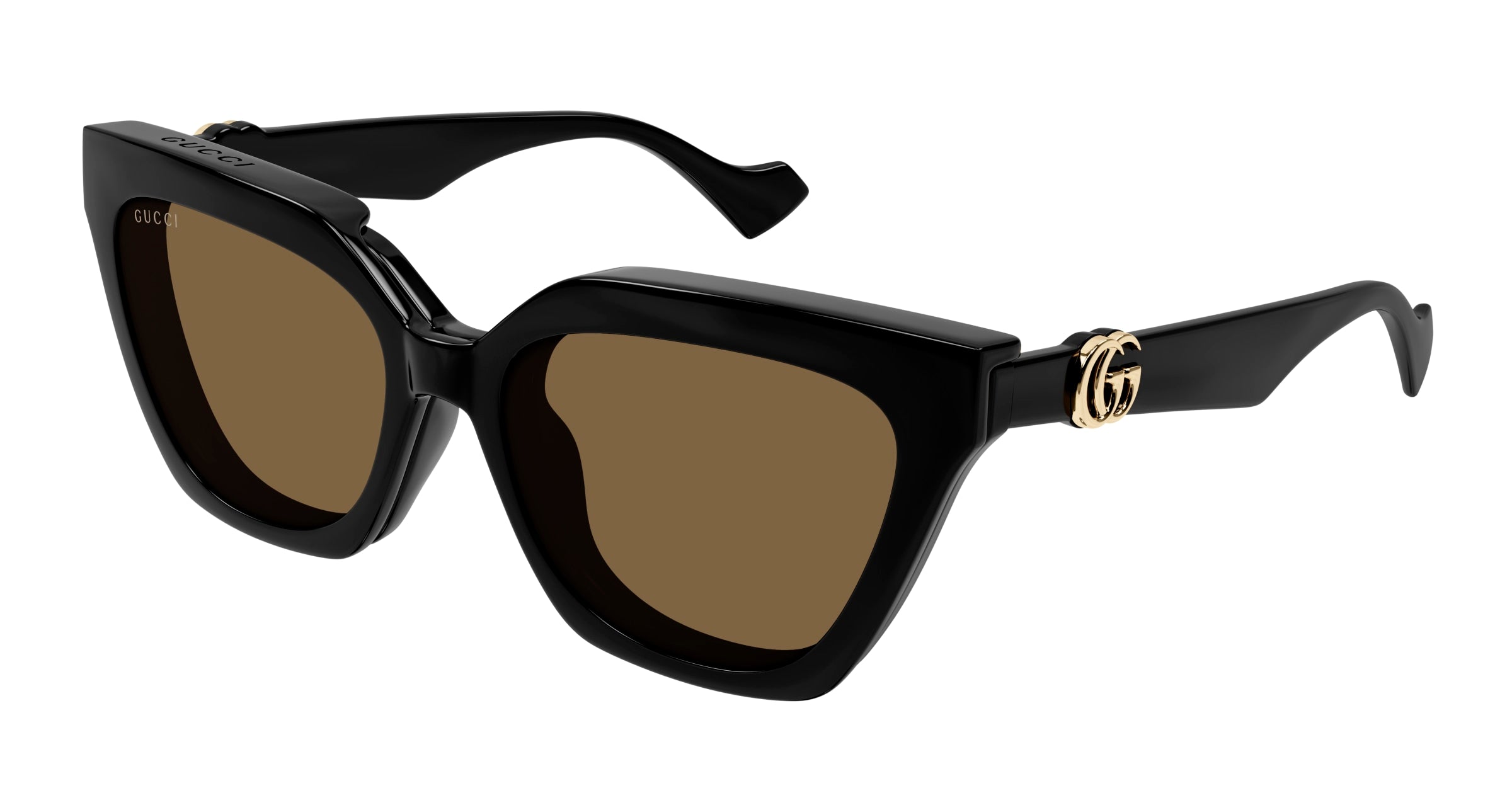 Gucci Donna Gg1542S 001 Occhiali Da Sole Acetato Nero Trasparente Cat Eye Normale