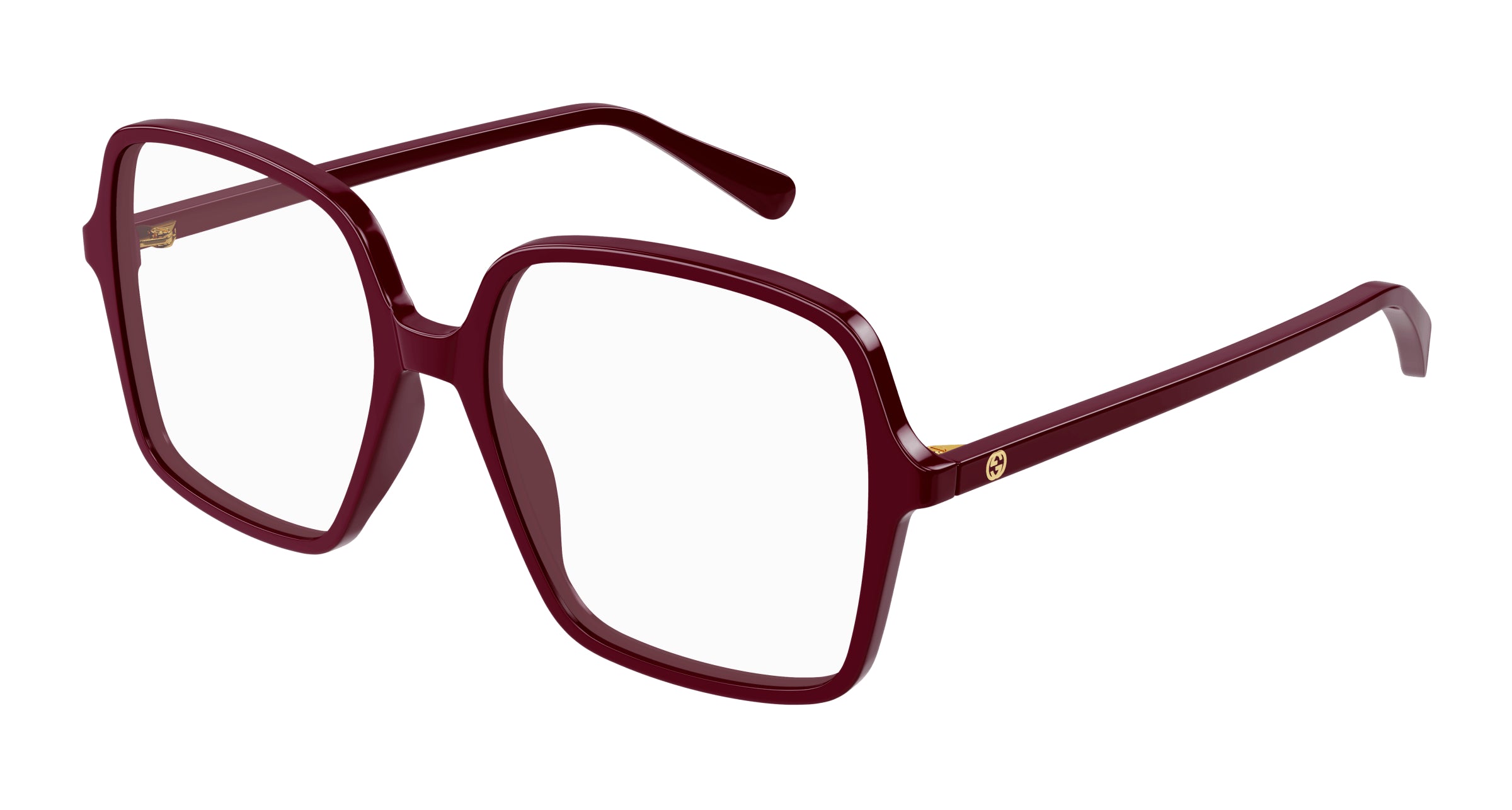 Gucci Donna Gg1003O 005 Montature Da Vista  Bordeaux Trasparente Squadrata