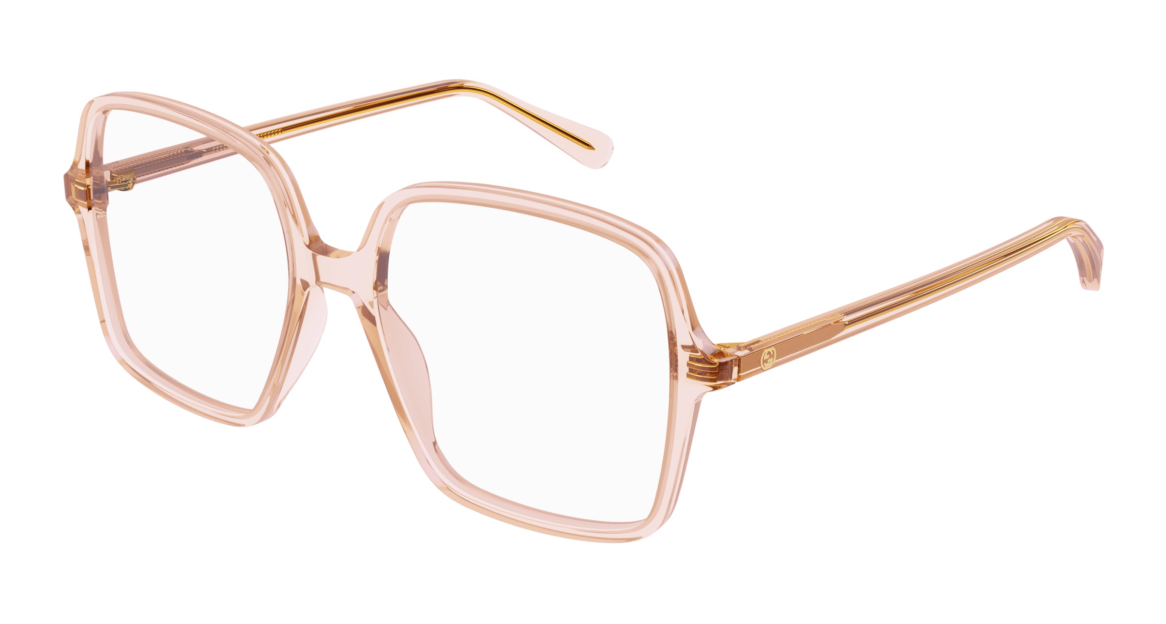 Gucci Donna Gg1003O 006 Montature Da Vista  Rosa Trasparente Squadrata