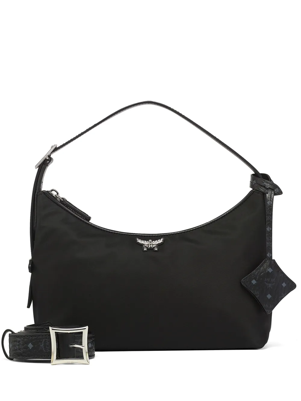 MCM Borsa a spalla Aren piccola - Nero