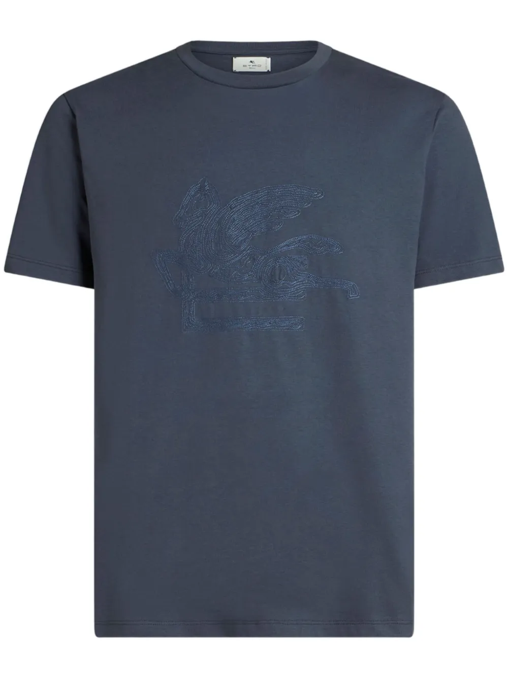 ETRO T-shirt con ricamo - Blu