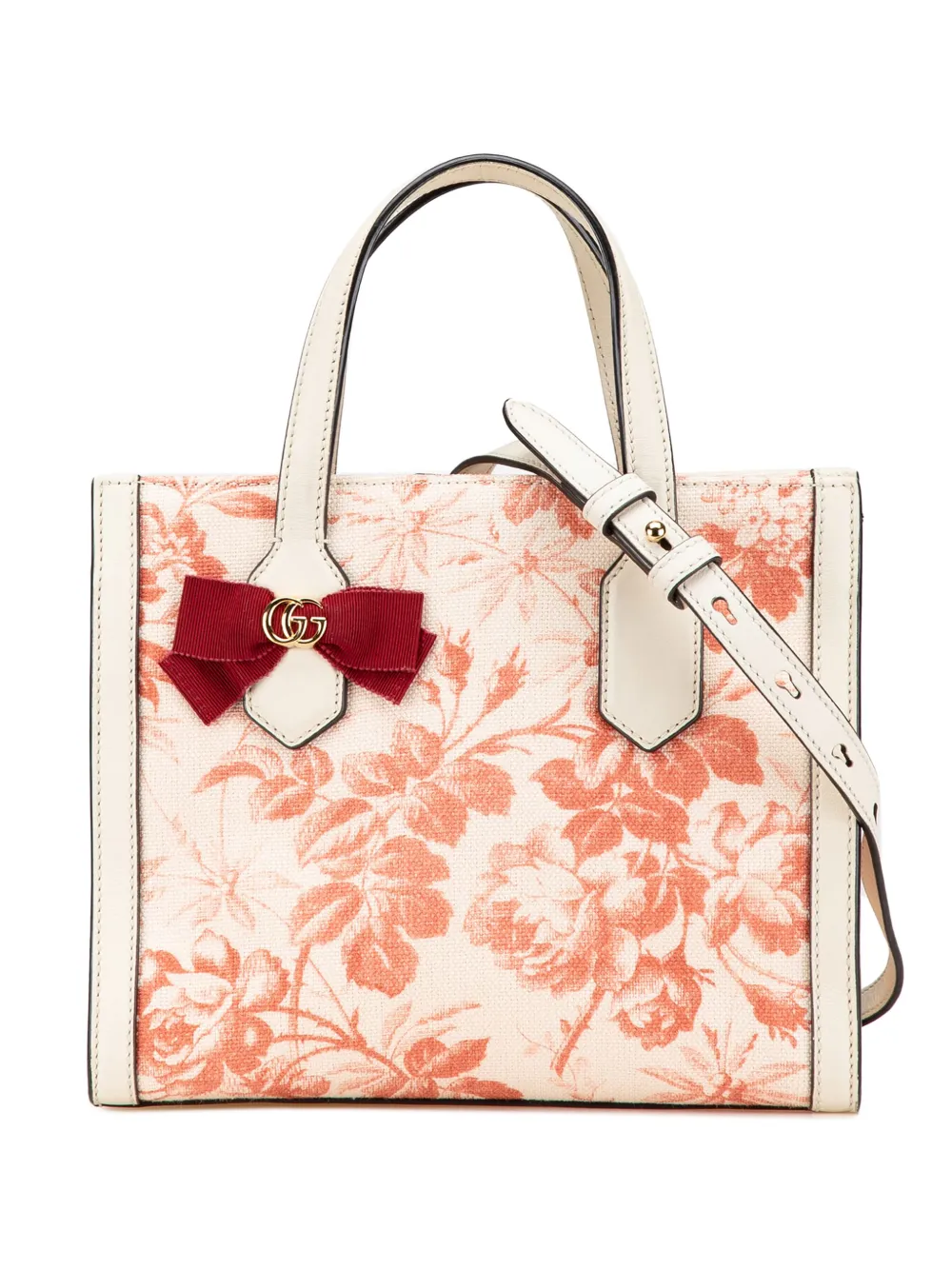 Gucci Pre-Owned 2000-2015 GG Ribbon Herbarium satchel - Rosa