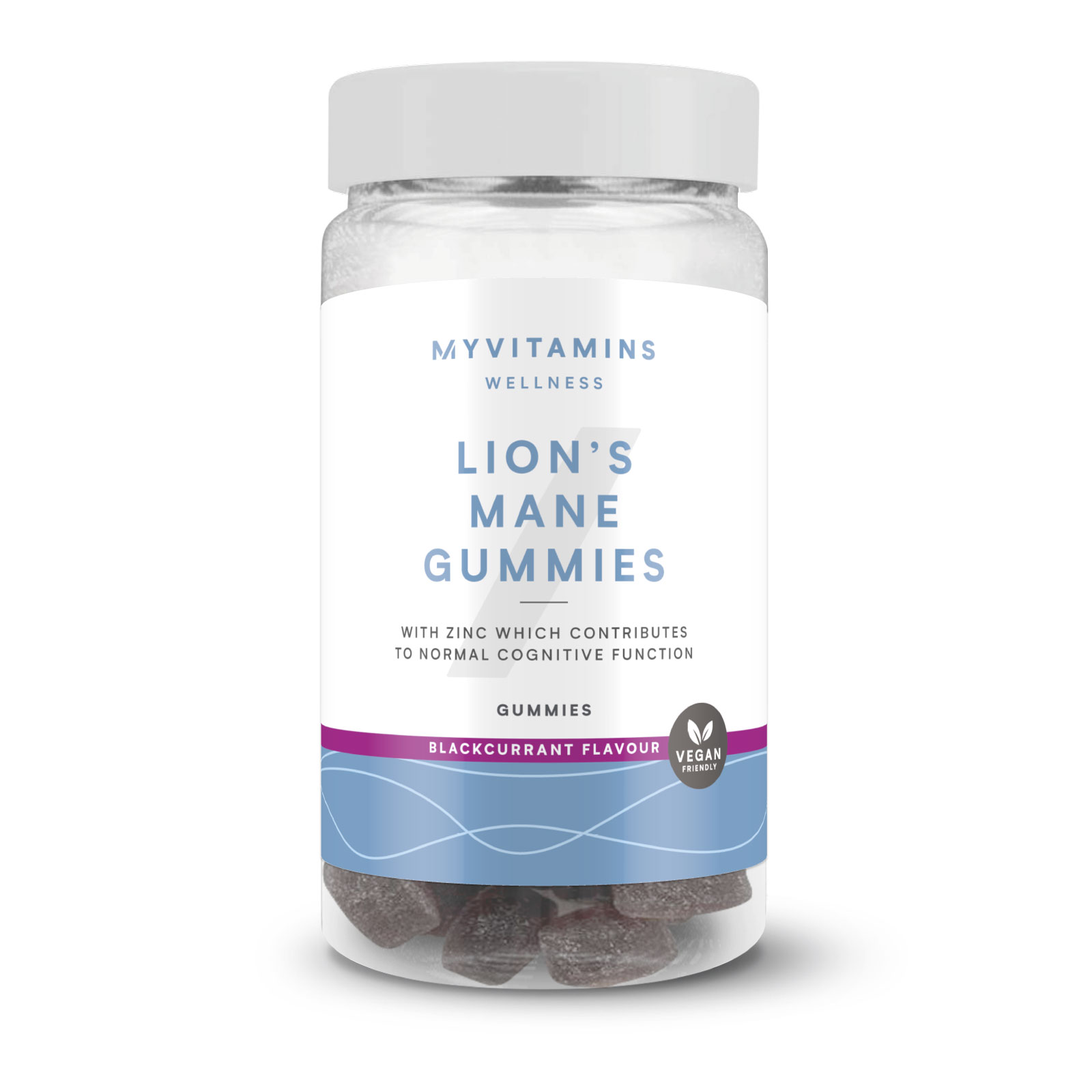 Myvitamins Mushroom Gummies - 60Gummies - Lion's Mane (Focus) - Blackcurrant