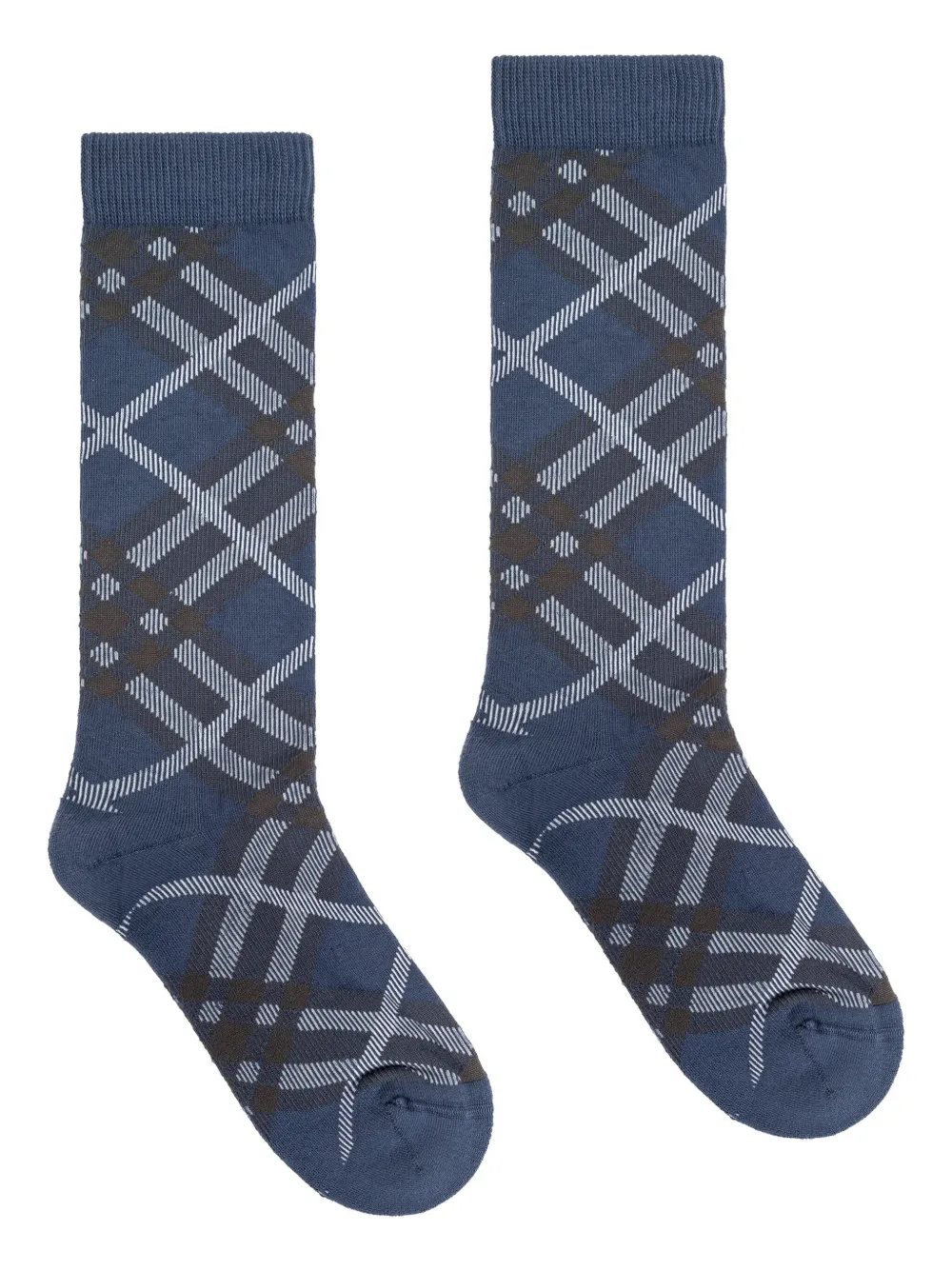 Burberry Check-pattern socks - Blu