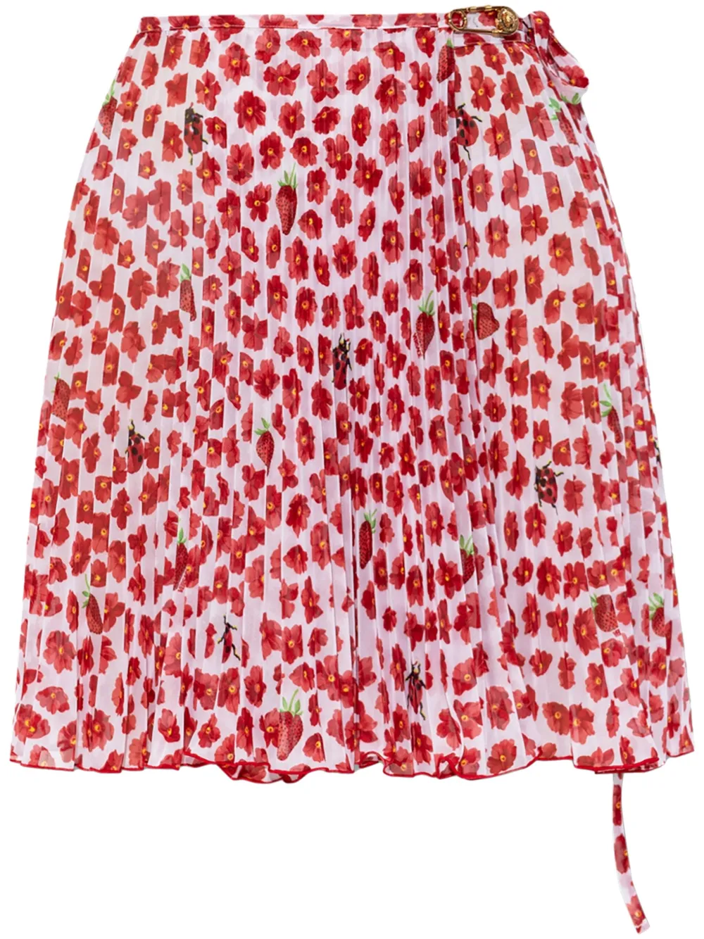 Versace floral-motif pareo - Bianco