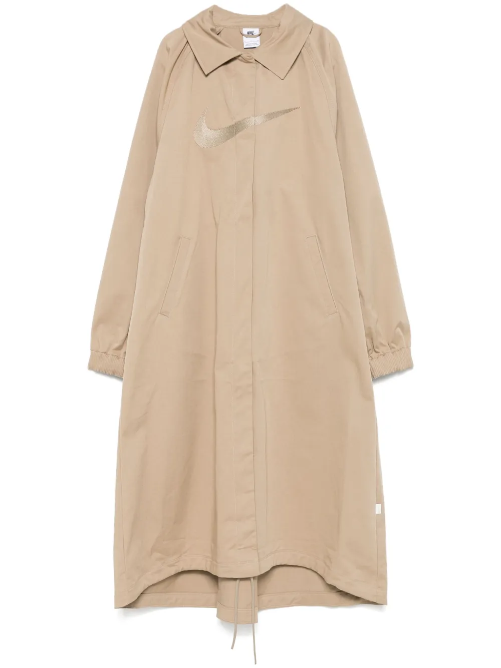 Nike loose-twill trench coat - Toni neutri