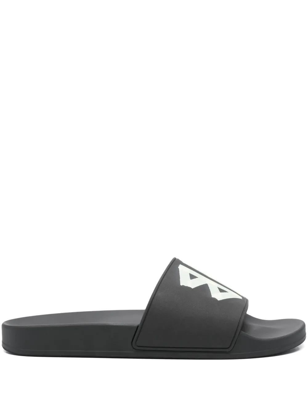 Balenciaga Sandali slides con logo BB - Nero
