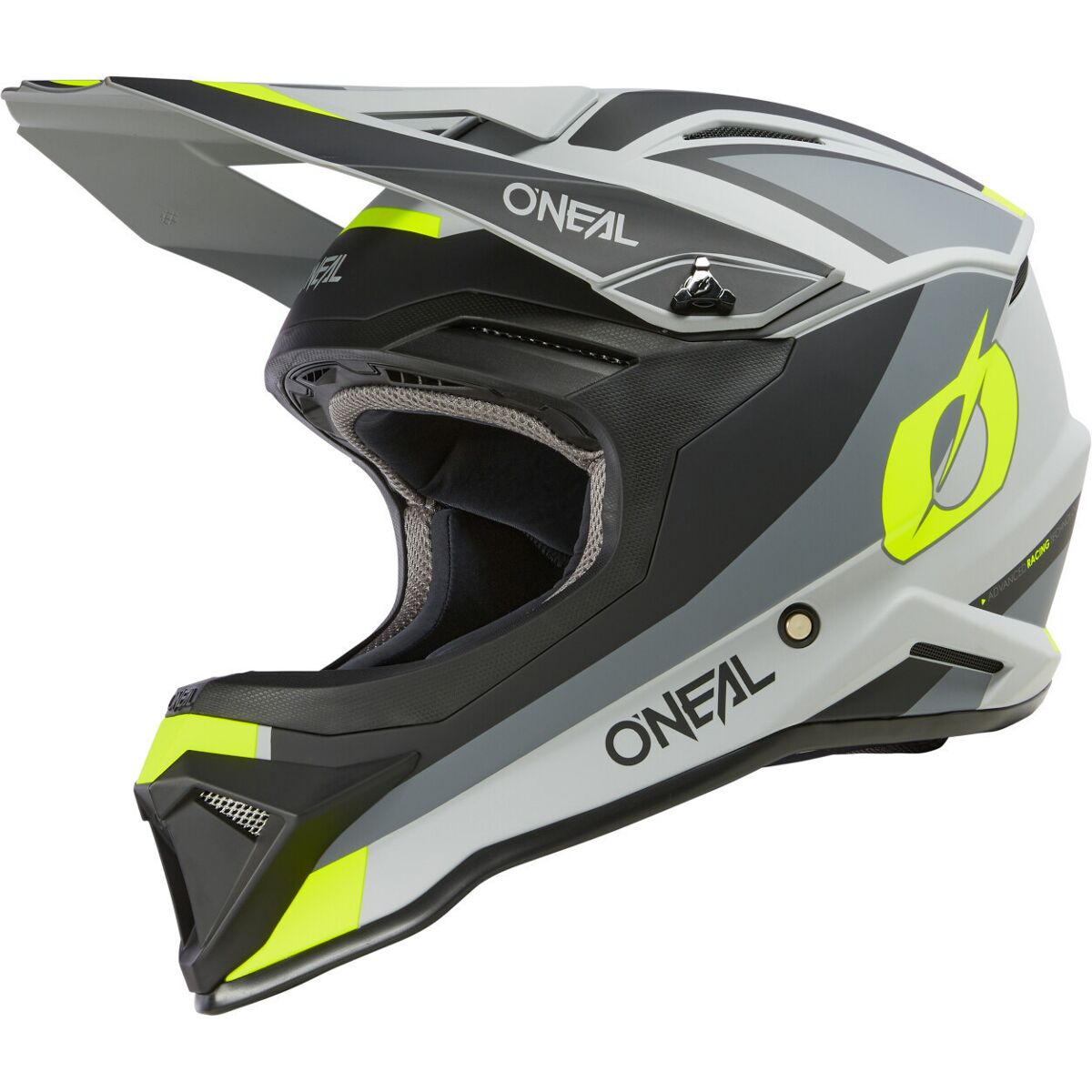 Oneal 1Srs Stream Motocrosshjälm För Barn M Svart Grå Gul