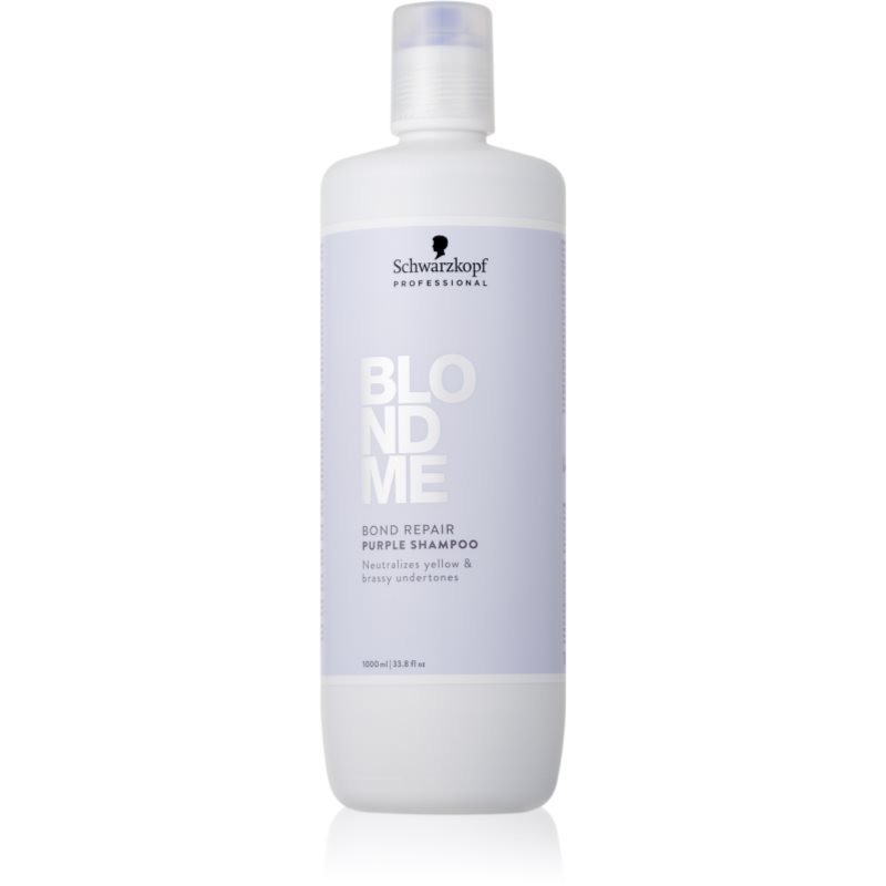 Schwarzkopf Professional Blondme Bond Repair Purple Shampoo Shampoo Viola Per Capelli Biondi 1000 Ml