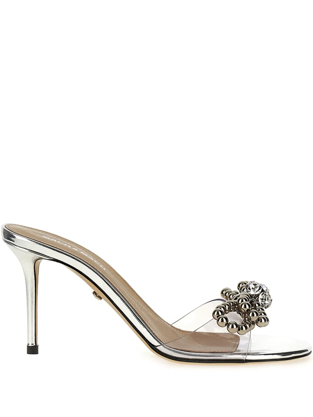 MACH & MACH 85mm Stud Bow sandals - Bianco