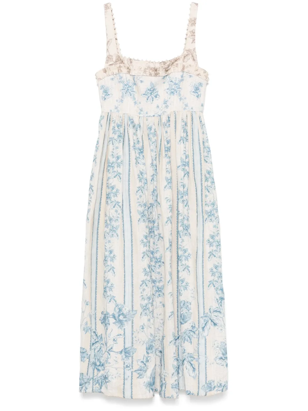 Agua Bendita Abito midi Barbara Bougainvillea - Blu