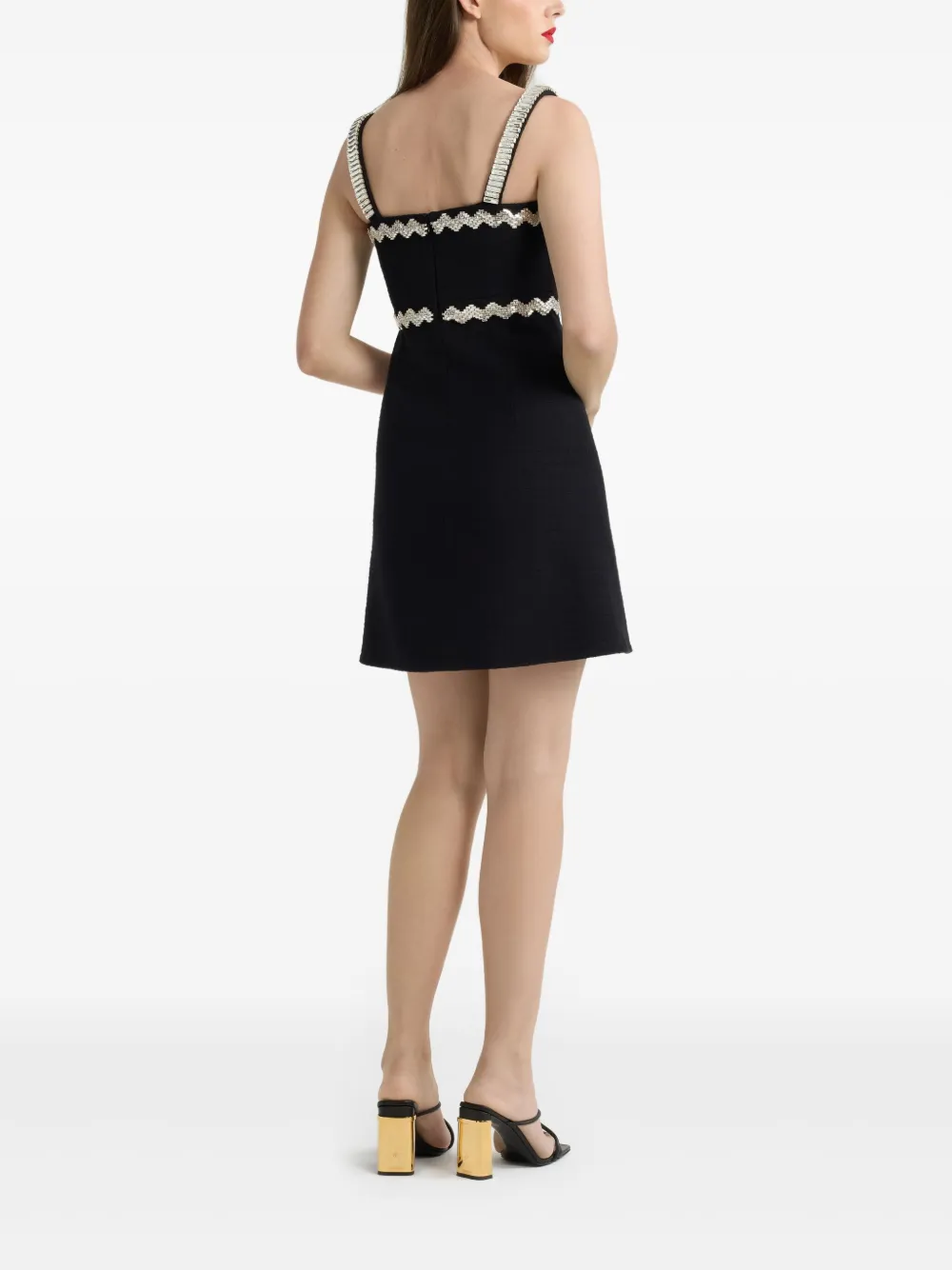 Patou crystal-embellished dress - Nero