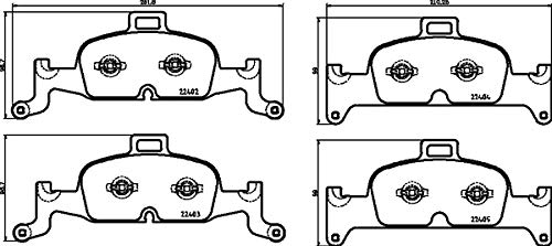 Pastiglie Freno Brembo P 85 164X, Anteriore. Set Di 4