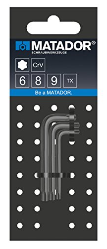 Matador 0443 9030 Set Chiave A Brugola, Torx, Miniature, T6/T8/T9
