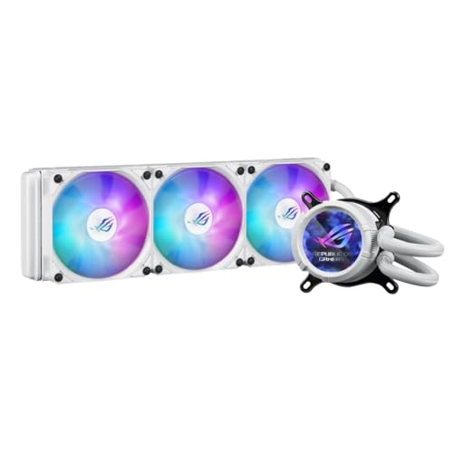 Asus Rog Strix Lc Iii 360 Argb Lcd Wht, Dissipatore Di Calore A Liquido Con Blocco Dell'Acqua Ruotabile A 360°, Pompa Asetek V2 Di 7A Generazione, Sch