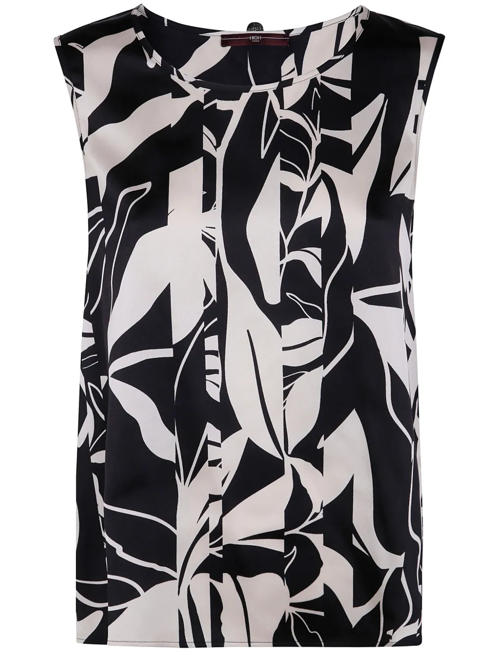 High floral-print blouse - Nero