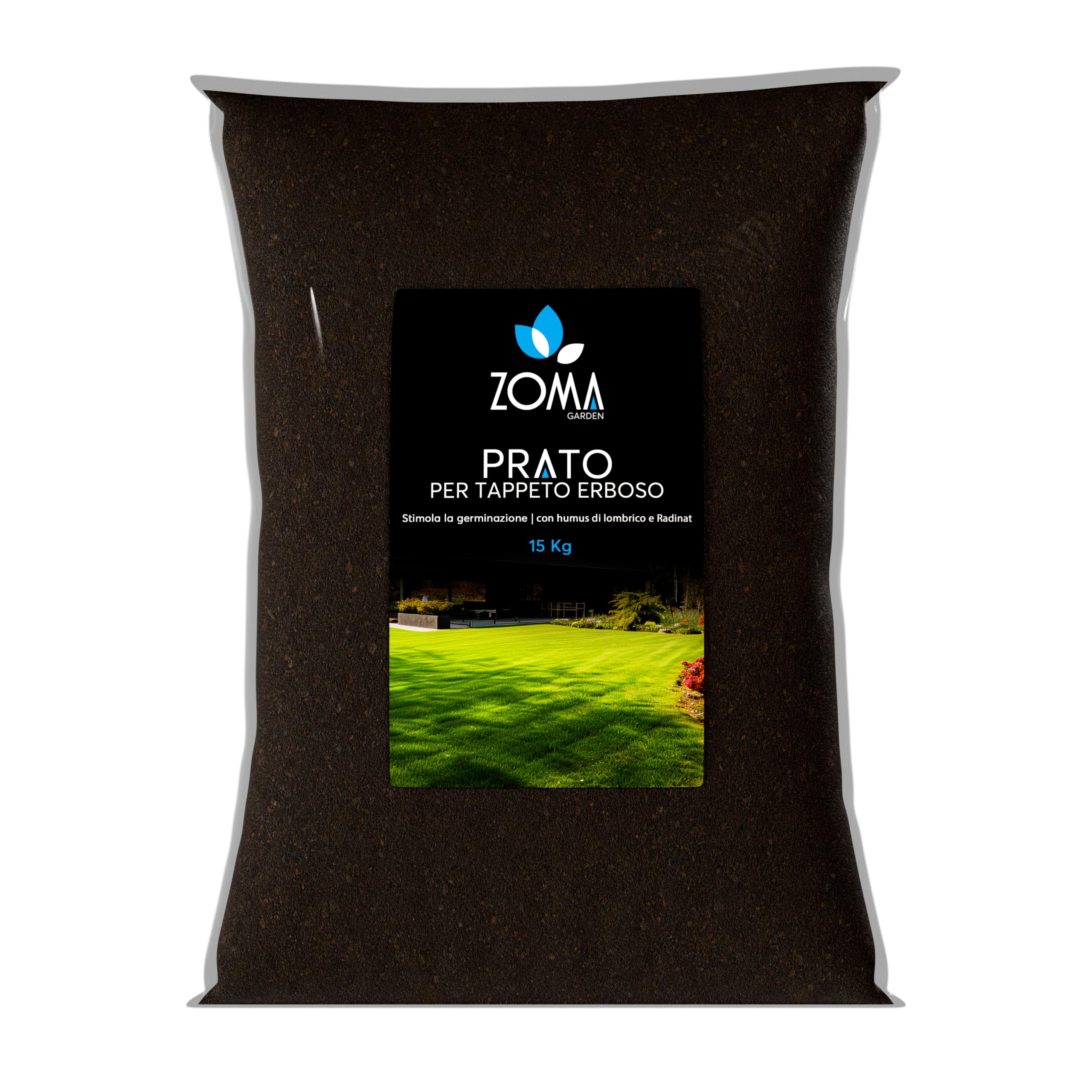 Zoma terriccio per prato di qualit superiore, terriccio prato specifico per la germinazione, con sabbia, radinat e humus di lombrico - terra prato ide