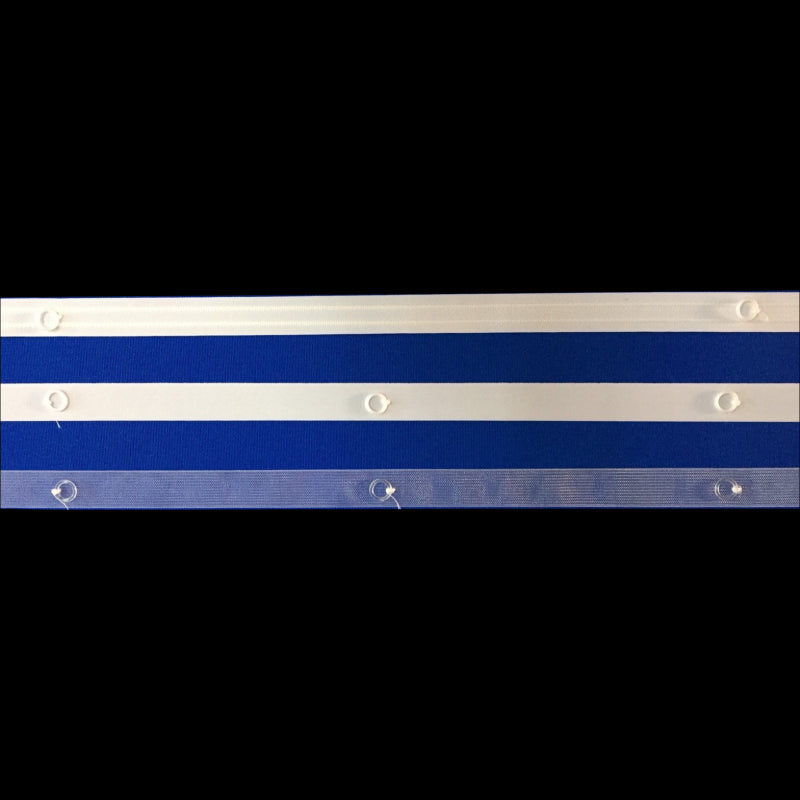 Fettuccia con anelli arricciabile per tende a pacchetto fet 003 - nastro mm 16 colore bianco