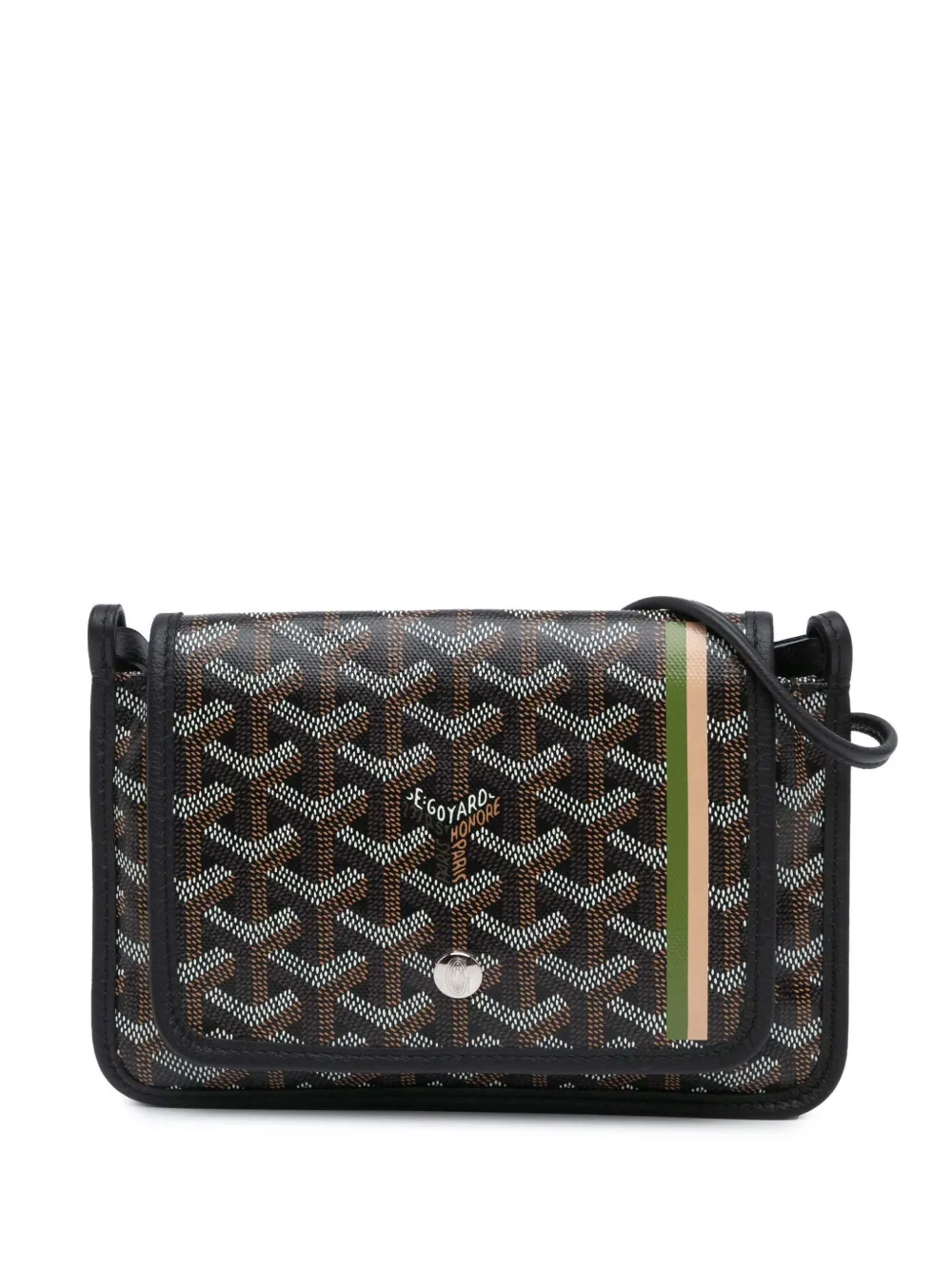 Goyard Pre-Owned 2023 Goyardine Plumet Pocket Wallet crossbody bag - Nero