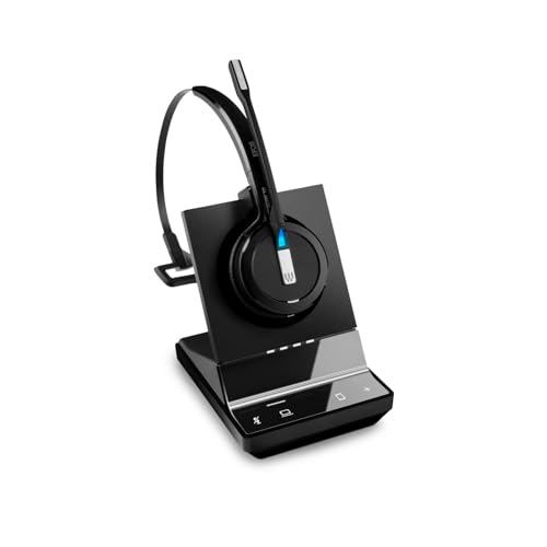 Epos Impact Sdw 5013, Einseitiges Kabellosi Dect-Headset Noise Cancelling-System Mit Zwei Mikrofonen, Optimiert Für Uc