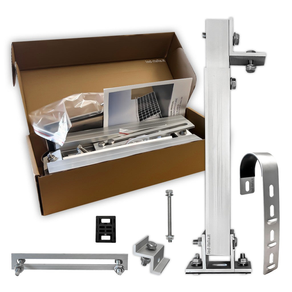 V-tac kit di montaggio da balcone per pannello solare fotovoltaico inclinazione regolabile sku 11587 - v-tac
