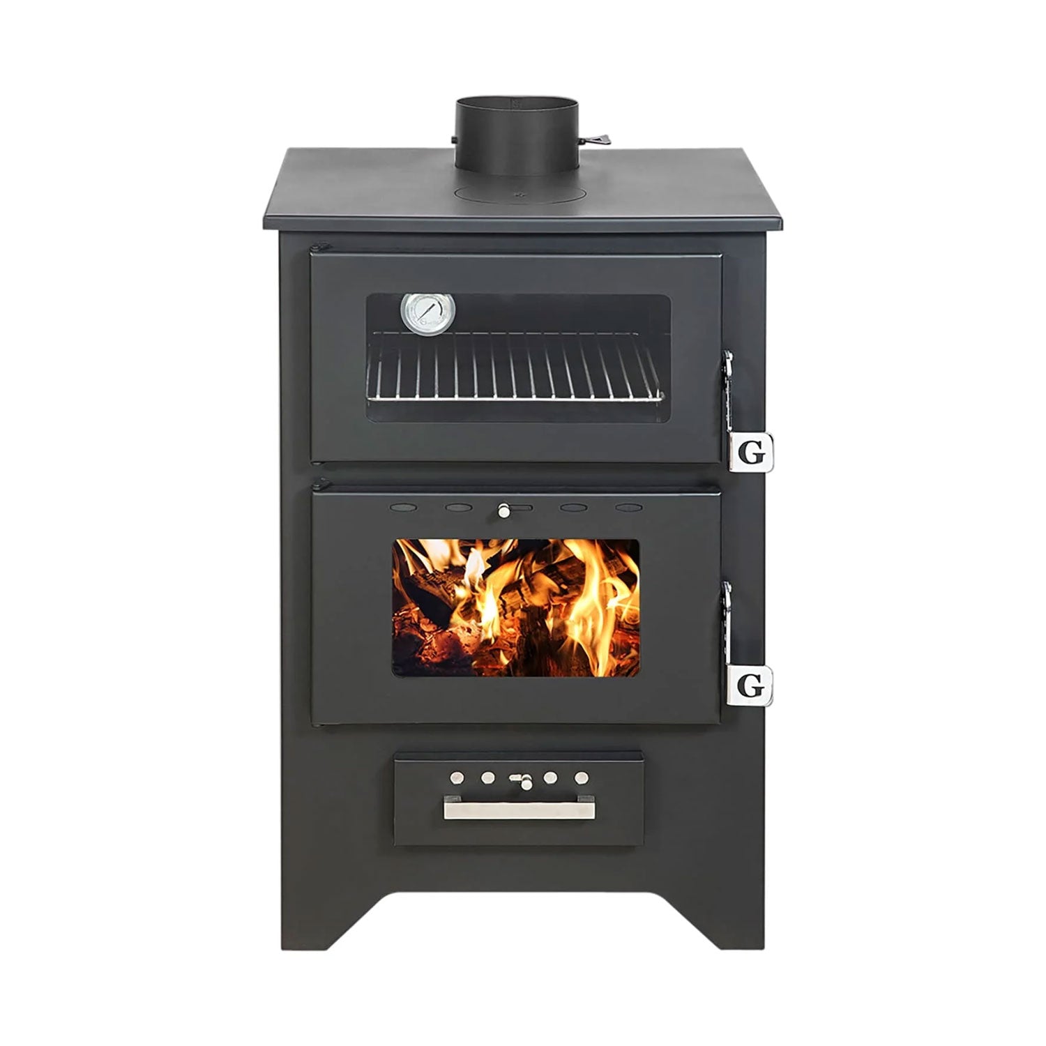 Silvia - stufa a legna con forno 50,5x58,5xh90,5 cm