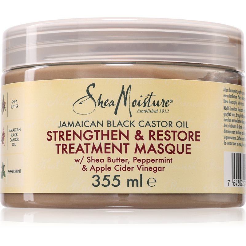 Shea Moisture Jamaican Black Castor Oil Strengthen & Restore Maschera Rinforzante Per Capelli 355 Ml