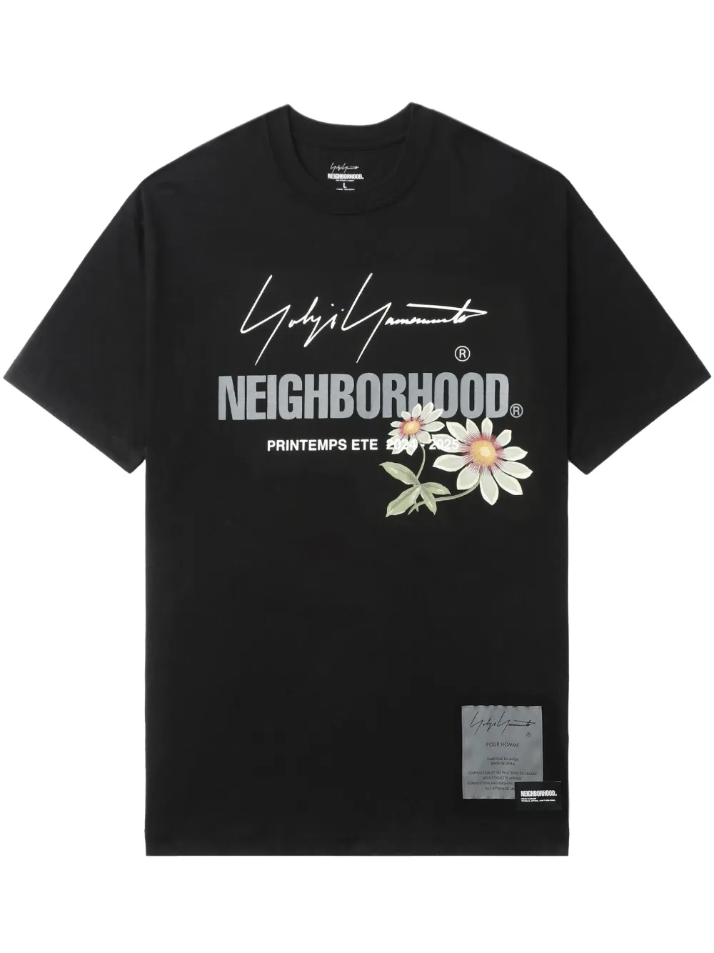 Yohji Yamamoto T-shirt in cotone YOHJI YAMAMOTO x Neighborhood - Nero