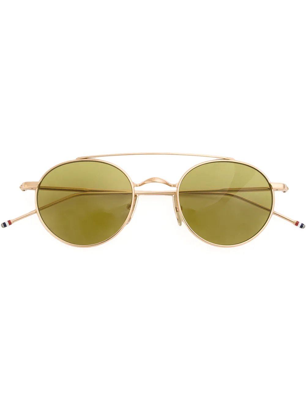 Thom Browne Eyewear Occhiali da sole rotondi - Effetto metallizzato