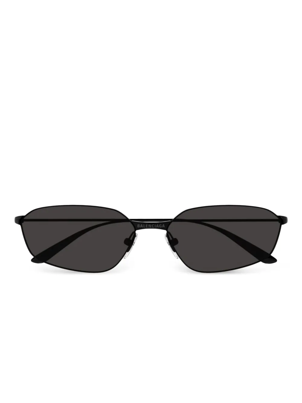 Balenciaga Eyewear BALENCIAGA INVISIBLE 20 METAL RIMMED GEOMETRIC SUNGLASSES - Nero