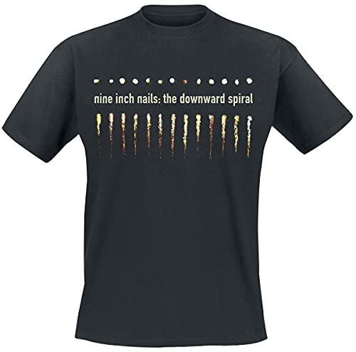 Nine Inch Nails Downward Spiral Uomo T-Shirt Nero Xxl 100% Cotone Regular