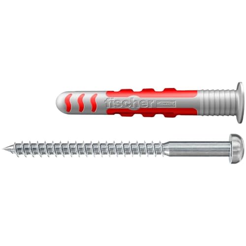 Fischer 557731 Tappi Duoseal 6X38 Mm S Ph Tx A2 Con Viti A Testa Tonda In Acciaio Inox, 4 Pezzi, Grigio