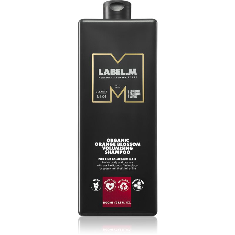 Label.M Organic Orange Blossom Volumising Shampoo Shampoo Naturale Per Il Volume Dei Capelli 1000 Ml