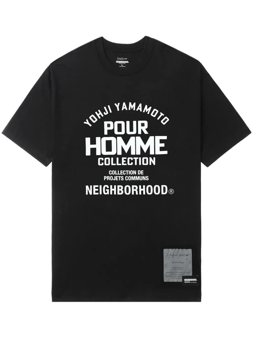 Yohji Yamamoto T-shirt con stampa YOHJI YAMAMOTO x Neighborhood - Nero
