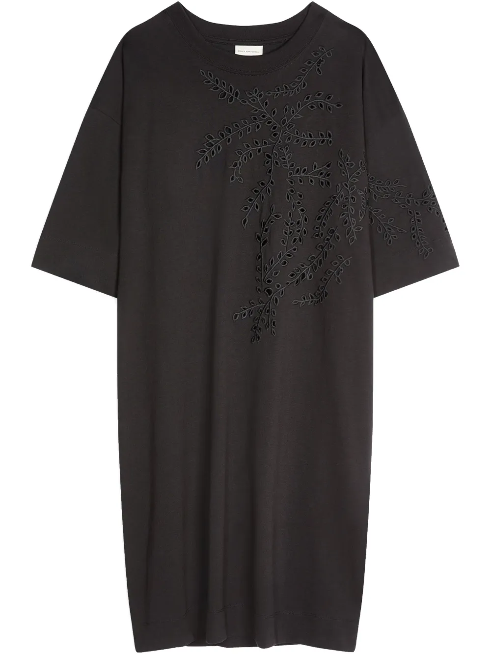 DRIES VAN NOTEN embroidered dress - Nero